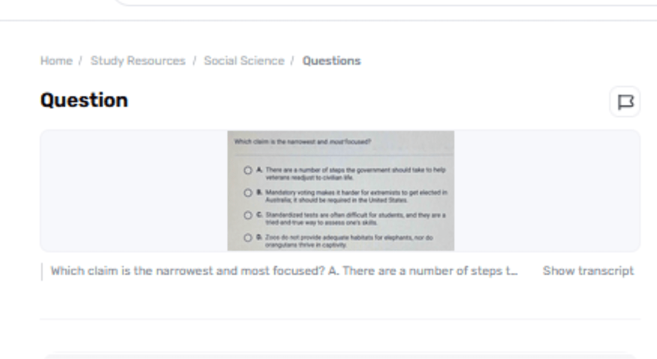 Which Claim Is The Tightest And Most Centered?